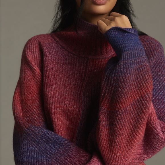 By Anthropologie Ombré Popover Turtleneck Sweater - Picture 2 of 7